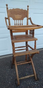 lot 138A image: Antique Convertible High Chair