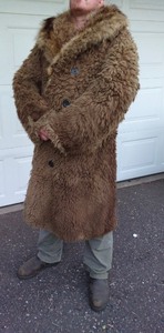 lot 134A image: Vintage Buffalo Hide Mens Coat