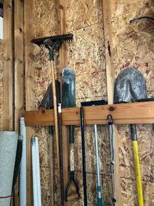 lot 93 image: Wall of Yard Tools and More