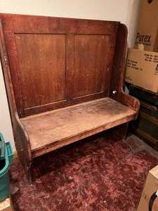 lot 49 image: Vintage Pew Bench