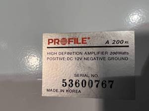 lot 60 image: Profile 200 Amp