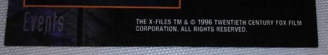 lot 278 image: X - Files Trading Cards. Topps, 1996