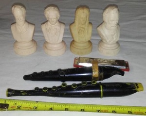 lot 217 image: Musical Lot. Pinocchio Harmonica and more.