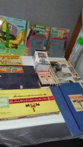 lot 266 image: Vintage Board Games. Monopoly (2) Table Tennis set- very old. Ants in Your Pants, and more.
