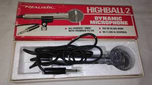 lot 272 image: Vintage Realistic Microphone in box. Highball 2.