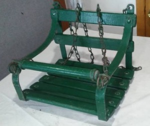 lot 303 image: Vintage wooden Toddler Swing.