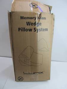 lot 43 image: Brand New LUNIX 4-Piece Memory Foam Wedge Pillow System