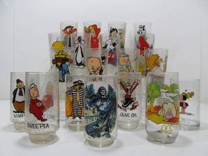 lot 54 image: Large Lot of Vintage 1970s Character Glasses