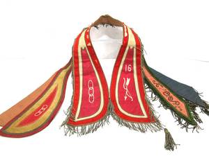 lot 68 image: Lot of 3 Antique Circa 1900 IOOF Oddfellows Ceremonial Collars