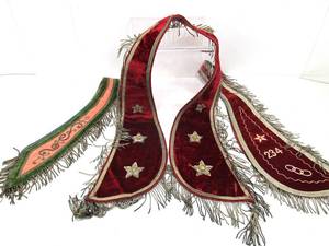 lot 69 image: Lot of 3 Antique Circa 1900 IOOF Oddfellows Ceremonial Collars