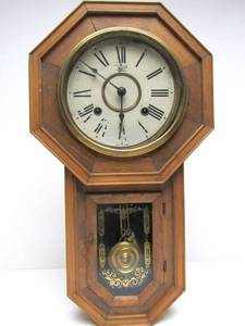 lot 19 image: Early Antique Japanese Regulator Wall Clock - Owari Watch & Company
