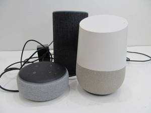 lot 79 image: Lot of 5 Home Smart Speakers - Amazon Echo & Google Home