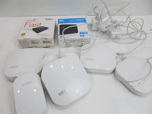 lot 95 image: Group of EERO Wi-Fi Systems Beacons & Portable Backup Drives