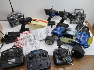 lot 97 image: Large Group of RC Controllers wRC Car & Boat