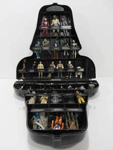 lot 106 image: Vintage Darth Vader STAR WARS Action Figure Case FULL of Original 1970s-80s Figures
