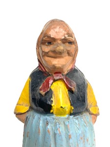 lot 191 image: Antique Composition Grandmother Figure 