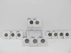 lot 128 image: Lot of 12 US Liberty Head V-Back Nickels