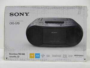 lot 204 image: Brand New SONY Model CFD-S70 Stereo Boombox & Cassette Player