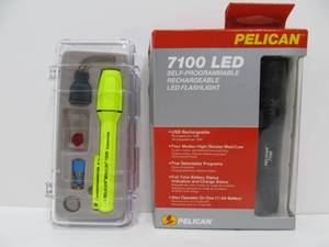 lot 206 image: Brand New PELICAN 7100 LED Flashlight & Pelican 1900 MityLite Submersible Flashlight