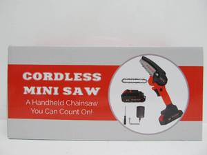 lot 288 image: Brand New Cordless Mini Saw Handheld Chainsaw