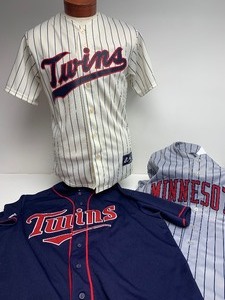 lot 306 image: 3 Assorted MN TWINS Baseball Jerseys