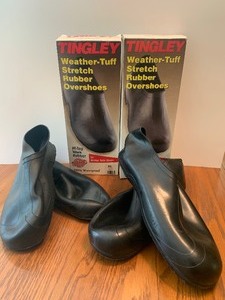 lot 26 image: 2 Pair Tingley Weather-Tuff Stretch Rubber Overshoes Sizes XL & 2X