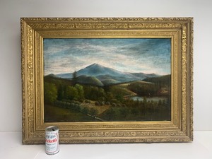 lot 36 image: Ornately Framed Antique Oil on Canvas Painting