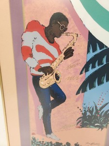 lot 364 image: Framed Signed Numbered 1985 New Orleans Jazz Heritage Festival Print