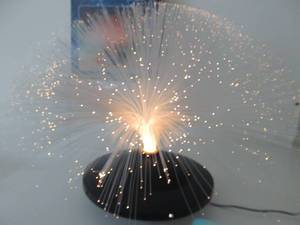 lot 361 image: Vintage UFO Fiber Lamp Retro Fiber Optics Rotating Light Creative Motion