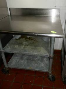 lot 54 image: Small Duke prep tablestand 36x30 x 34 tall