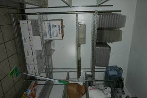 lot 66 image: Wire shelving 72 long 24 deep 86 tall