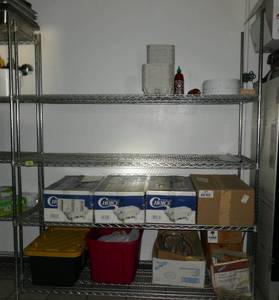 lot 68 image: Wire shelving 72 long 24 deep 86 tall
