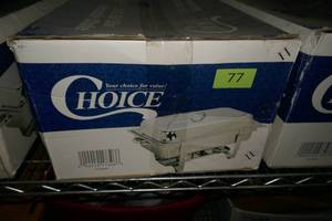 lot 77 image: New in box 8 Qt stackable Chafing set