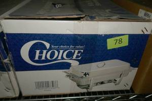 lot 78 image: New in box 8 Qt stackable Chafing set
