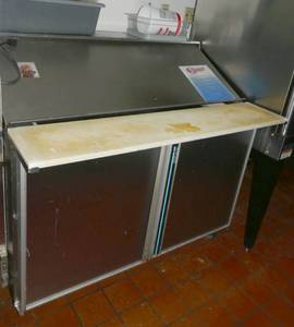 lot 98 image: Refrigerated prep table 48w x 39 deep x 45h