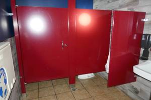 lot 161 image: Partition walls - mens bathroom