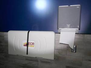 lot 164 image: Baby changing Stn and towel dispenser Womens bathroom