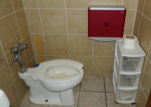 lot 169 image: toilet and toilet paper dispenser - employee bathroom
