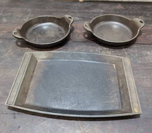 Three Lodge Cast Iron Pans