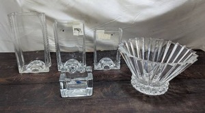 Five GlassCrystal Dcor Pieces