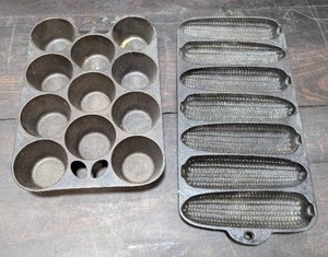 Two Cast Iron Molds