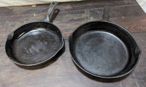 Two Cast Iron Skillets