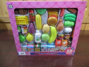 lot 17 image: TWO Play Food Sets - 100 pieces total