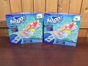 lot 81 image: TWO Bestway H2O Go Pool Lounges