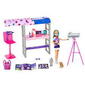 lot 44 image: Barbie Space Discovery Stacie Doll and Bedroom Playset with Puppy and Expanding Bunk Bed