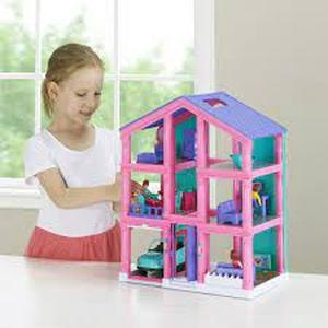 lot 59 image: Kid Connection 3-Story Dollhouse Play Set with Working Garage and Elevator