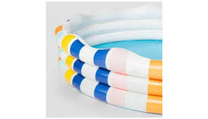 lot 65 image: 3-Ring Inflatable Pool Striped - Sun Squad