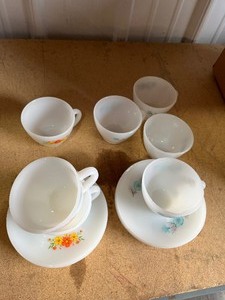 Fire king  cups and plates