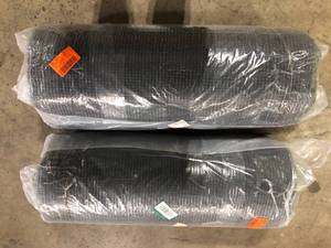 lot 3 image: Lot of 2 Ottomanson Evergreen Collection Waterproof Solid 3x30 IndoorOutdoor 2 ft. 7 in. x 30 ft., Green Artificial Grass Runner Rug Customer Returns See Pictures