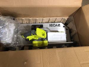 lot 10 image: RYOBI ONE 18V 5.5in. Cordless Flooring Saw with Blade (Tool Only)  Customer Returns See Pictures